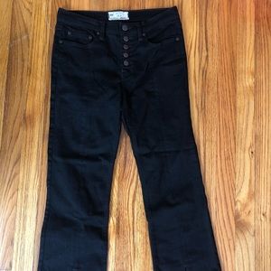 Black ankle flare free people jeans
